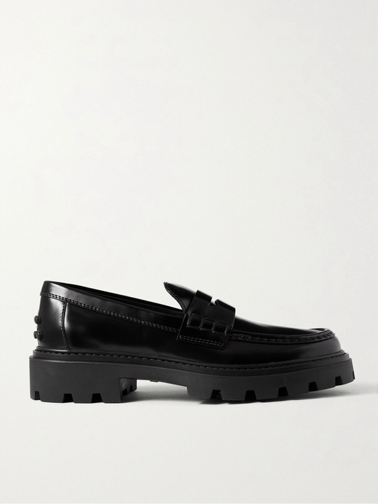 Tod\'s Gomma Pesante glossed-leather Loafers